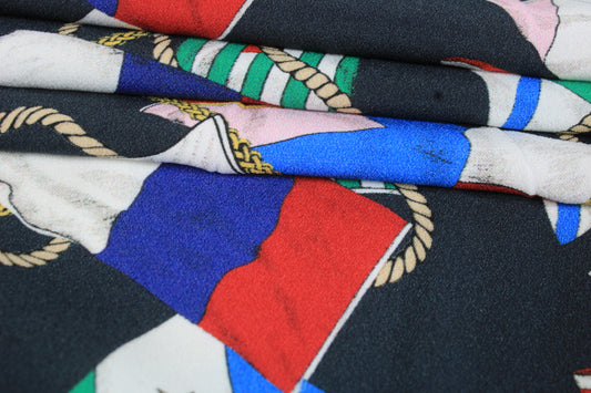 Tissu crepe de chine - imprimé drapeau - multicolore - photo 2/5 | So Tissus