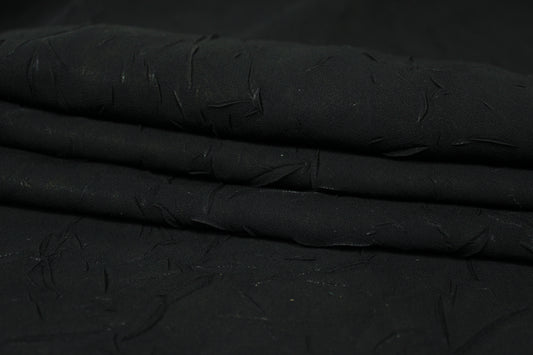 Tissu crêpon - noir - photo 2/4 | So Tissus