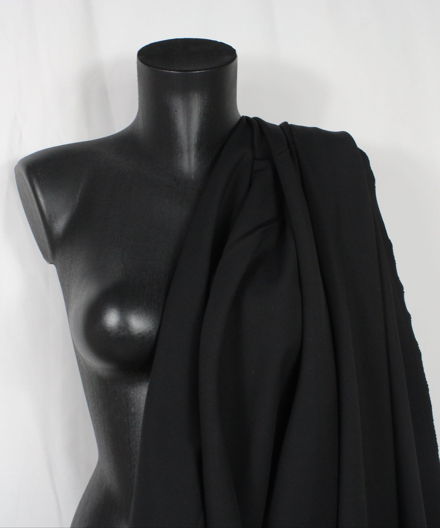 Tissu coton stretch prestige - noir - photo 4/4 | So Tissus