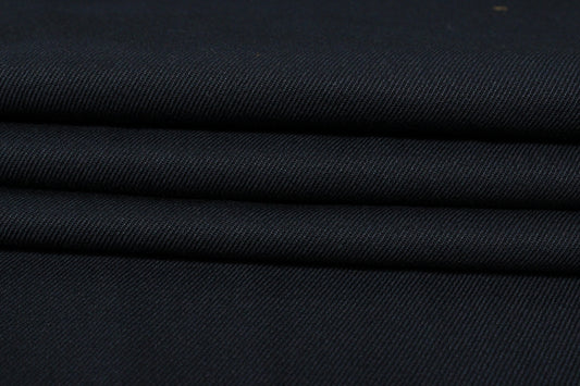 Tissu gabardine de coton - bleu marine - photo 2/4 | So Tissus