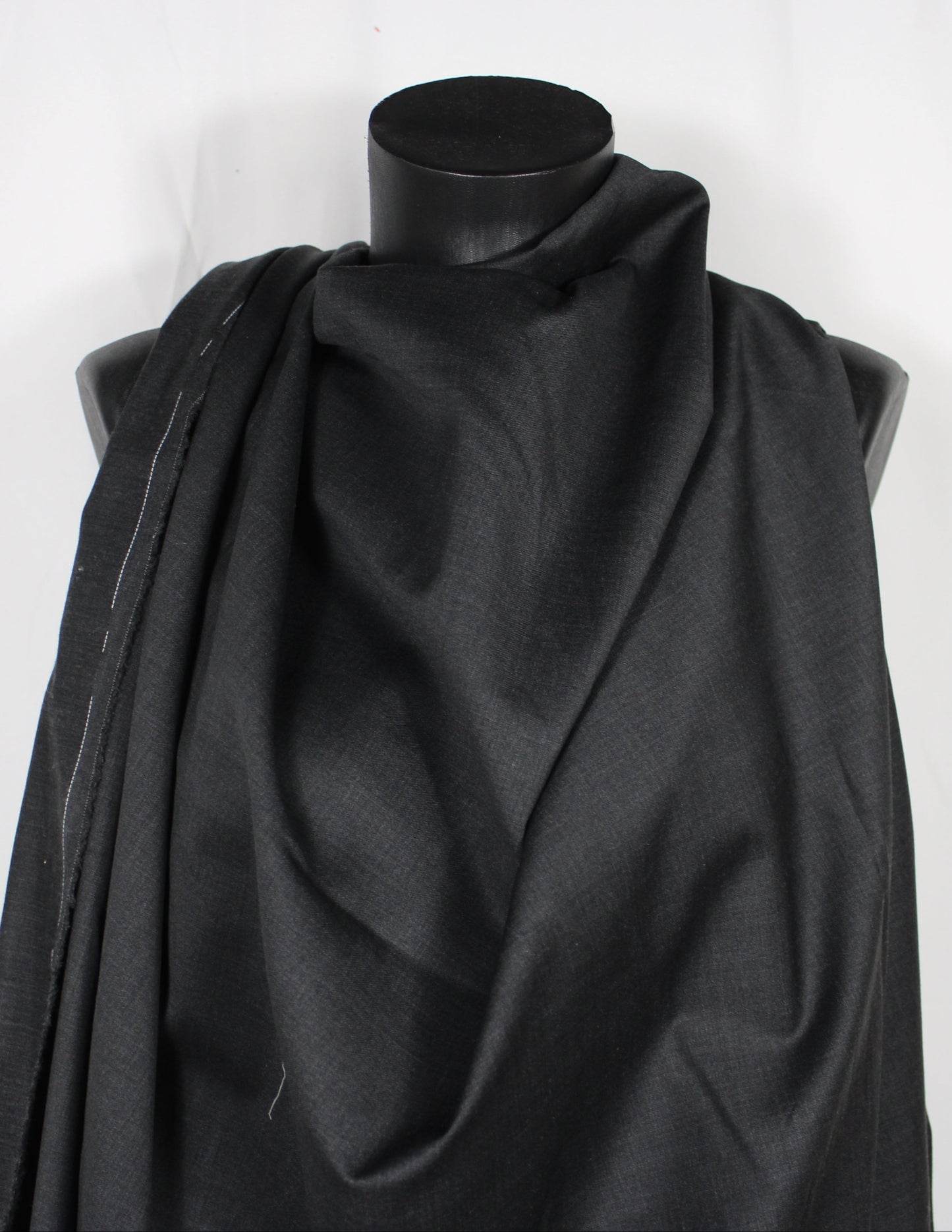 Tissu laine froide stretch - gris anthracite - photo 4/4 | So Tissus