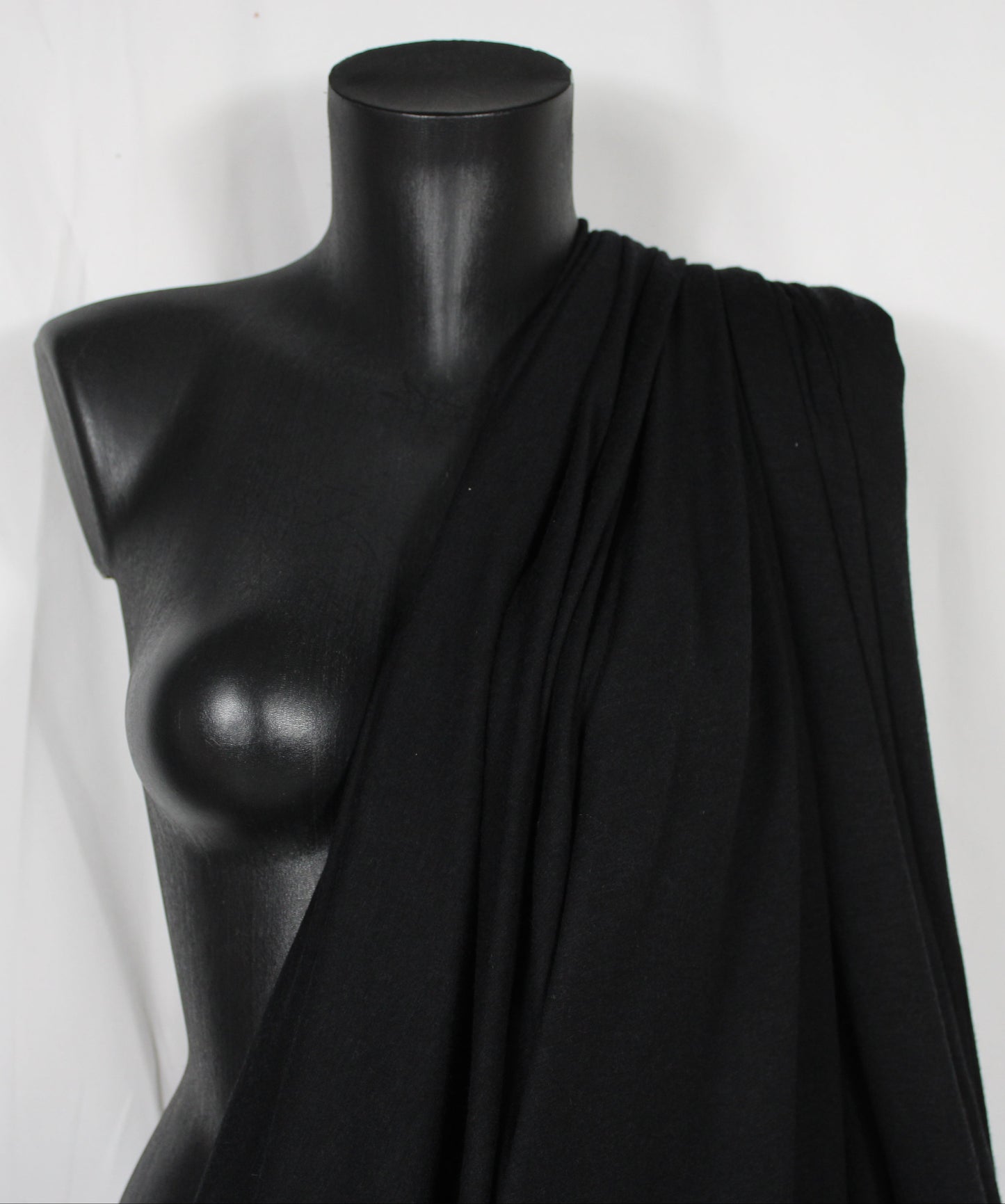 Tissu jersey de laine - noir - photo 4/4 | So Tissus