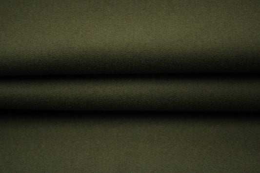 Tissu laine contrecollé - kaki - photo 2/4 | So Tissus