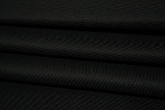 Tissu gabardine de coton prestige stretch - noir - photo 2/4 | So Tissus