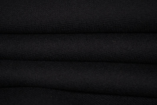 Tissu double crêpe de laine - bleu marine foncé - photo 2/4 | So Tissus