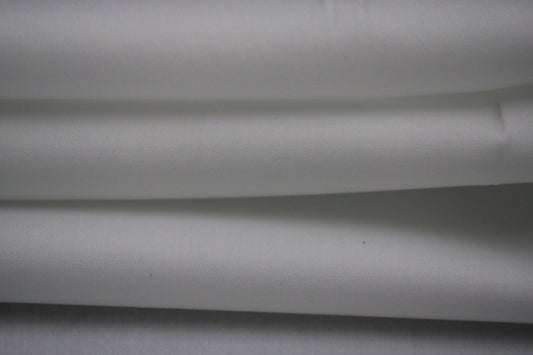Tissu popeline de coton stretch - blanc - photo 2/4 | So Tissus