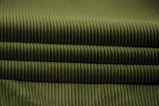 Tissu velours côtelé japonais - kaki - photo 2/4 | So Tissus