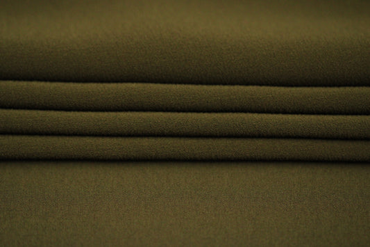 Tissu crêpe georgette de soie - kaki - photo 2/4 | So Tissus