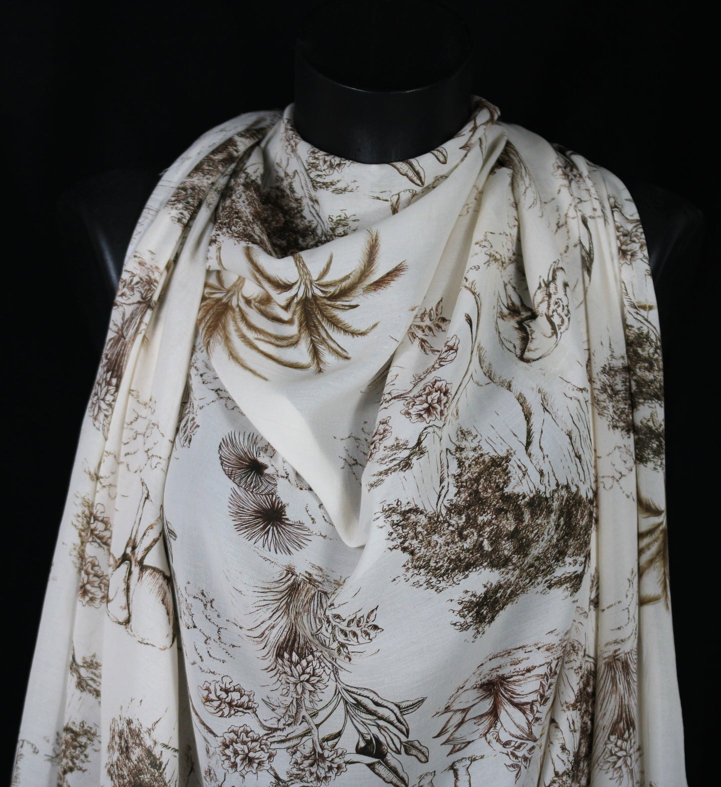 Viskose-Voile-Stoff – Blumenmuster