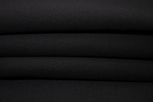 Tissu gabardine de coton duveteuse prestige- noir