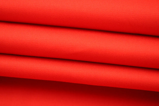 Tissu gabardine imperméable - rouge braise