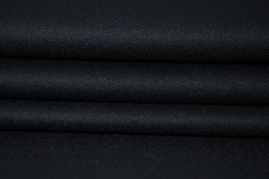 Tissu flanelle de laine - bleu marine