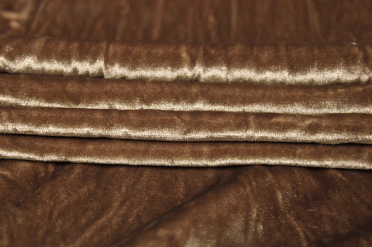 Tissu maille velours frappé - beige - photo 2/4 | So Tissus
