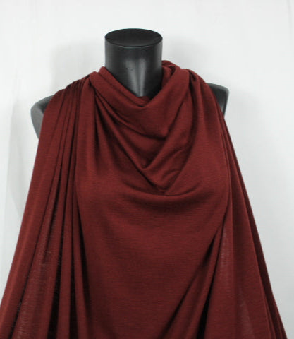 Tissu jersey de laine - lie de vin - photo 4/4 | So Tissus
