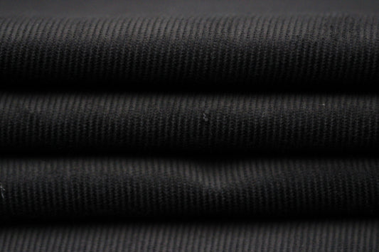 Tissu velours côtelé - mille raie - noir