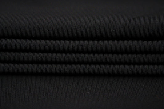 Tissu jersey crêpe fluide - noir