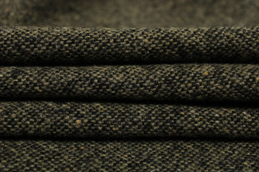 Tissu tweed laine moucheté - ton noir et beige - photo 2/4 | So Tissus