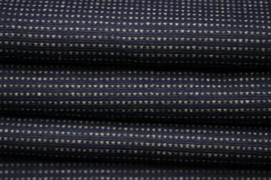 Tissu milano - bleu marine à pois