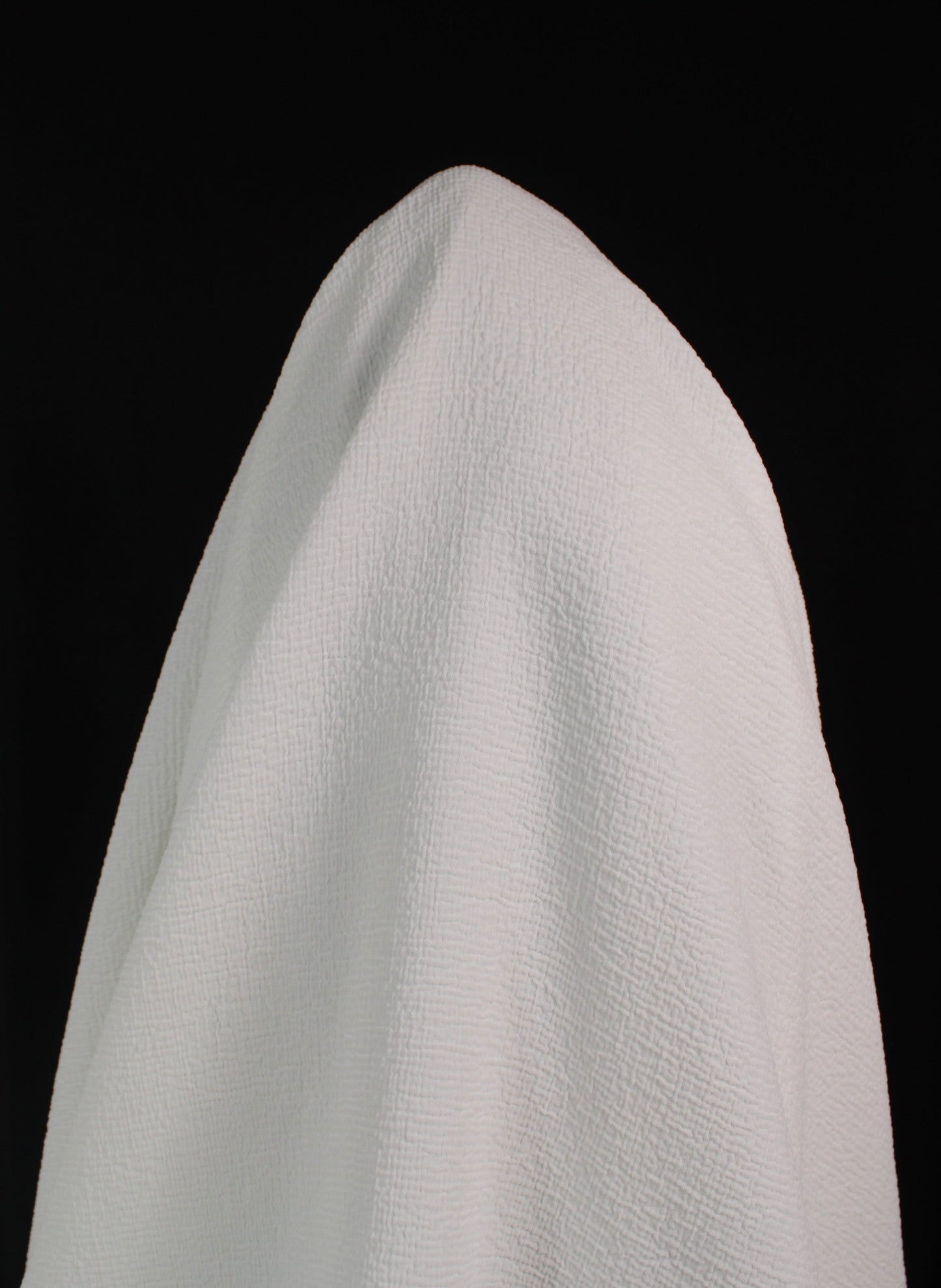 Tissu crêpe stretch gaufré - blanc - photo 3/3 | So Tissus