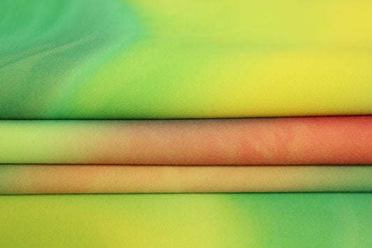 Tissu crêpe japonais - imprimé tie and dye - ton vert - photo 2/4 | So Tissus