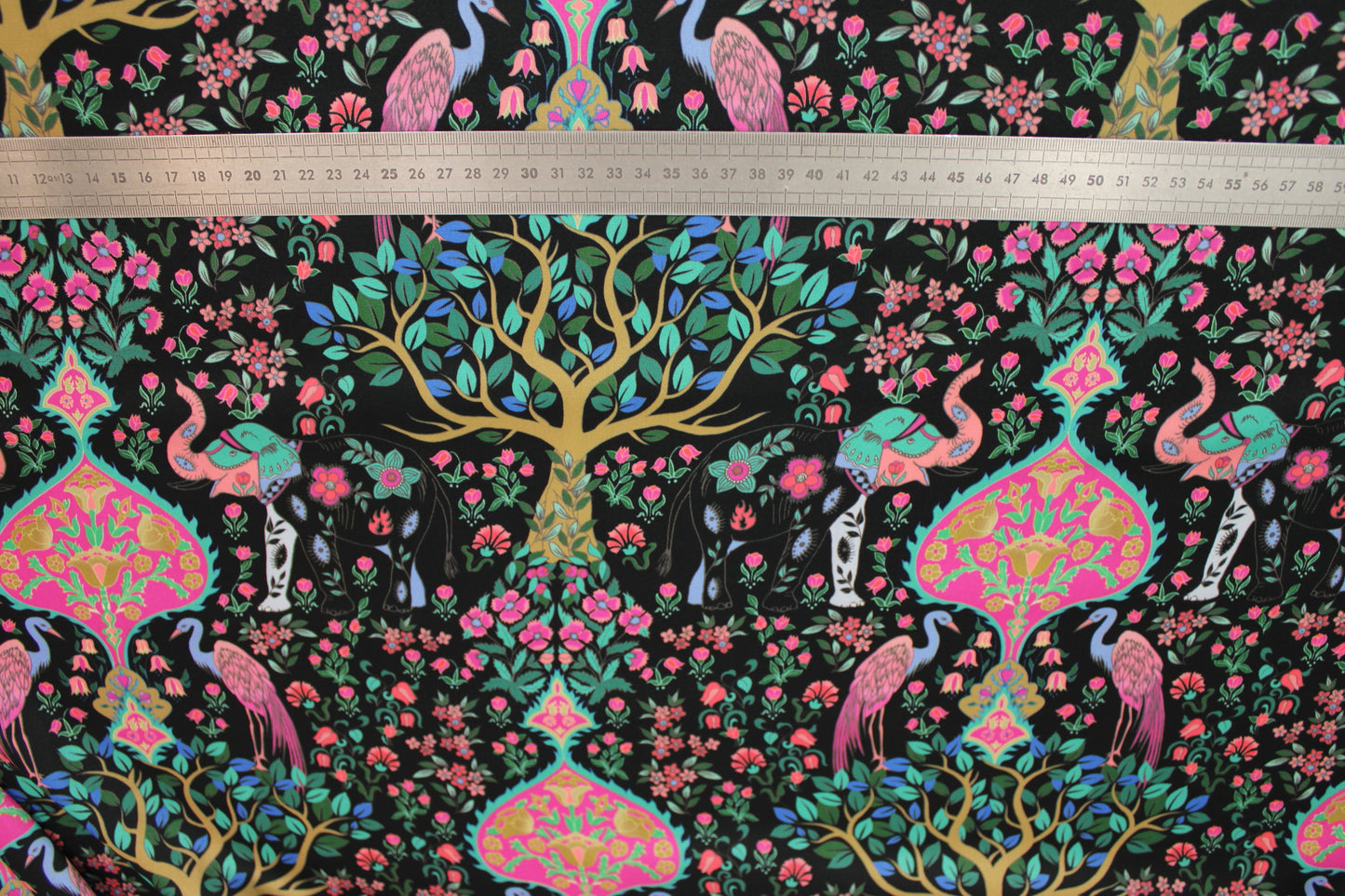Tissu twill - imprimé paon et éléphant - photo 4/4 | So Tissus