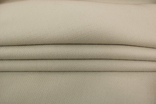 Tissu double crêpe de laine - écru - photo 2/3 | So Tissus