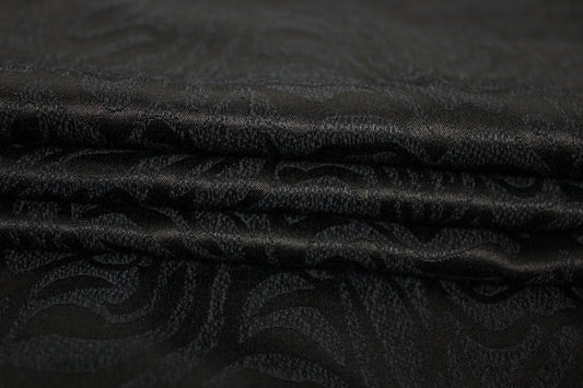 Tissu coton et soie - motif zébré - noir - photo 2/4 | So Tissus