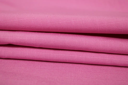 Tissu gabardine coton - à carreaux ton sur ton - rose - photo 2/4 | So Tissus