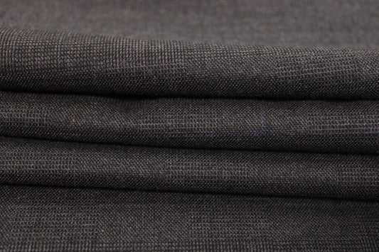 Tissu flanelle viscose - à carreaux - ton gris foncé - photo 2/5 | So Tissus