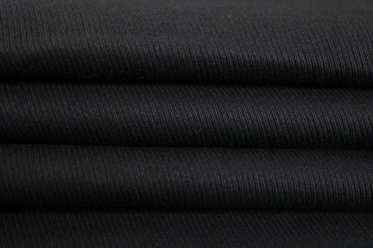 Tissu toile coton stretch - noir - photo 2/4 | So Tissus