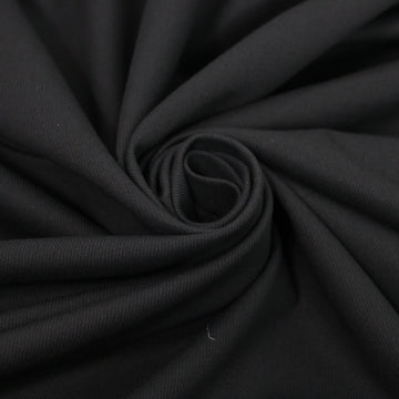 Tissu toile coton stretch - noir