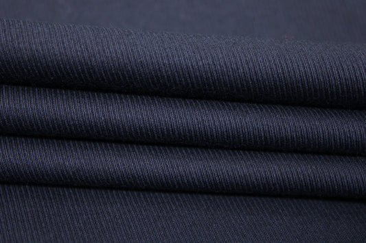Tissu toile coton stretch - bleu marine - photo 2/4 | So Tissus