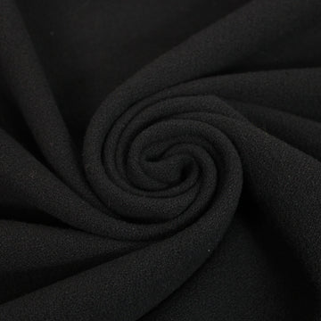 Tissu drap de laine gratté - noir