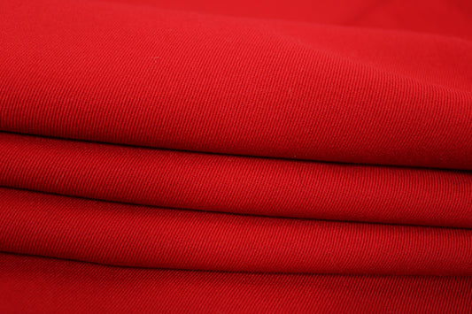 Tissu twill de laine - rouge - photo 2/4 | So Tissus