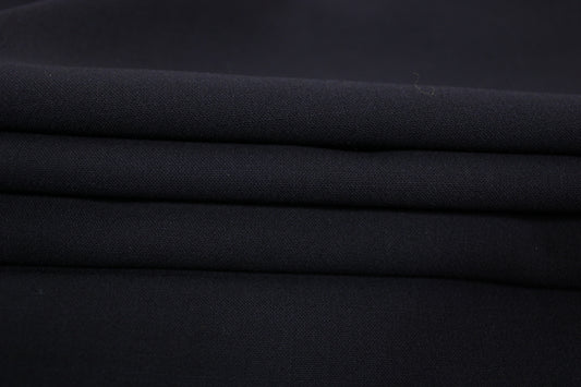 Tissu crêpe de laine - bleu marine foncé - photo 2/4 | So Tissus