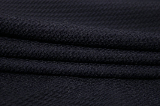 Tissu crêpe gaufré - bleu marine - photo 2/4 | So Tissus