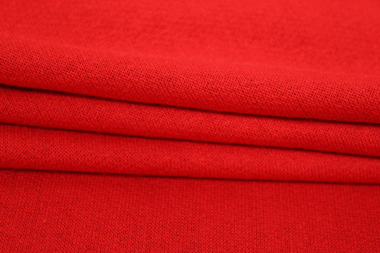 Tissu molleton fin - rouge - photo 2/4 | So Tissus