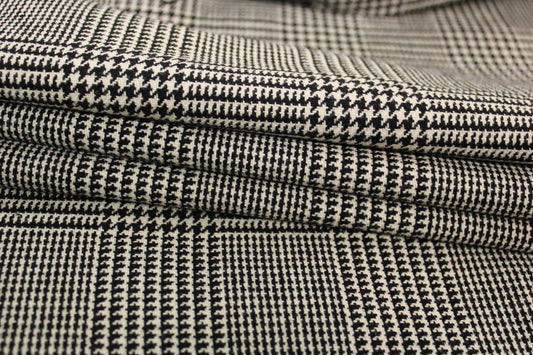 Tissu laine - prince de galles - noir et blanc - photo 2/5 | So Tissus