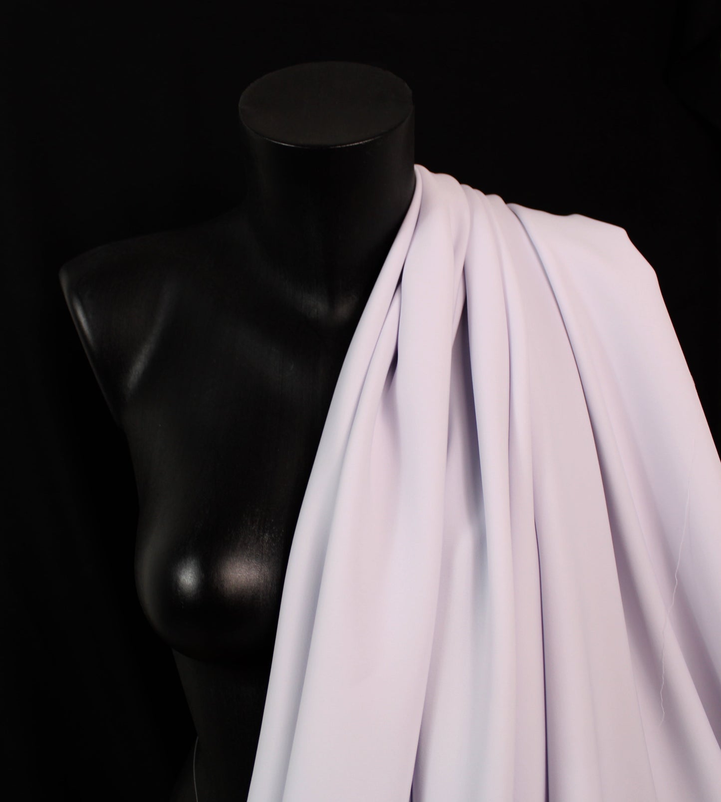Tissu crepe stretch - gris perle clair - photo 4/4 | So Tissus