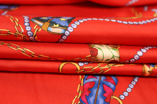 Tissu twill - imprimé santiags - rouge et multicolore - photo 2/5 | So Tissus