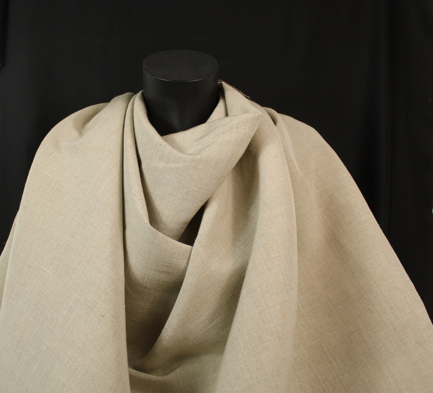Tissu toile de lin - beige ( naturel ) - photo 4/4 | So Tissus