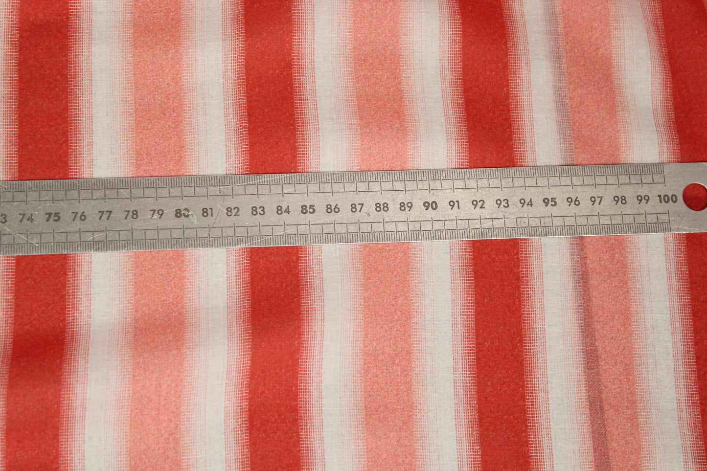 Tissu voile de coton - imprimé rayé - ton orange - photo 5/5 | So Tissus