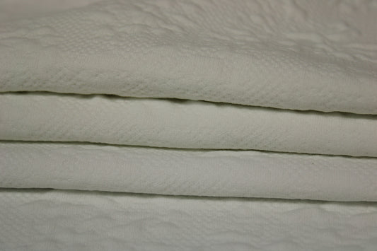 Tissu milano prestige gaufré - blanc - photo 2/4 | So Tissus