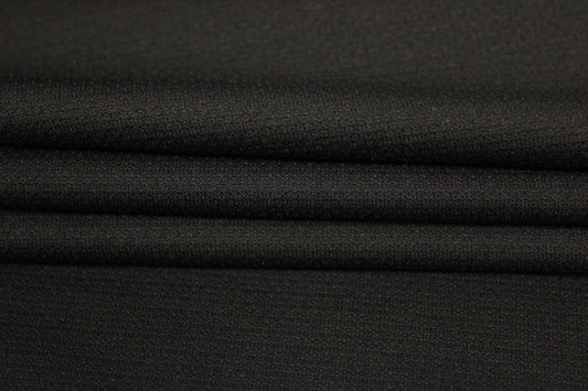 Tissu milano prestige piqué - noir - photo 2/4 | So Tissus