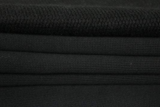 Tissu molleton japonais épais - noir - photo 2/4 | So Tissus