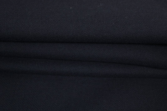 Tissu double crêpe de laine - bleu marine - photo 2/4 | So Tissus