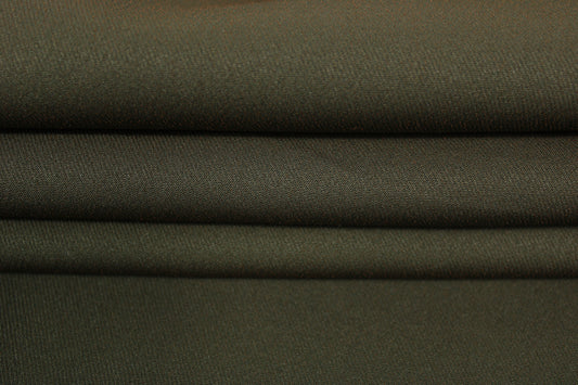 Tissu crêpe twill lourd - kaki - photo 2/4 | So Tissus