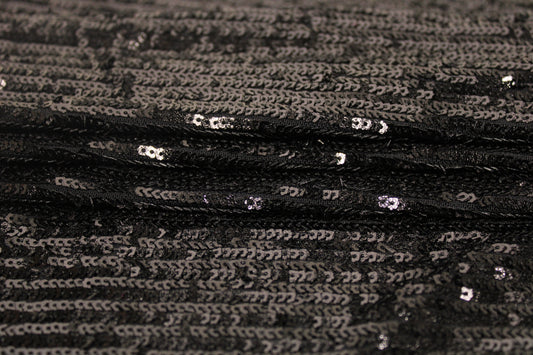 Tissu sequin - noir brillant - photo 2/4 | So Tissus