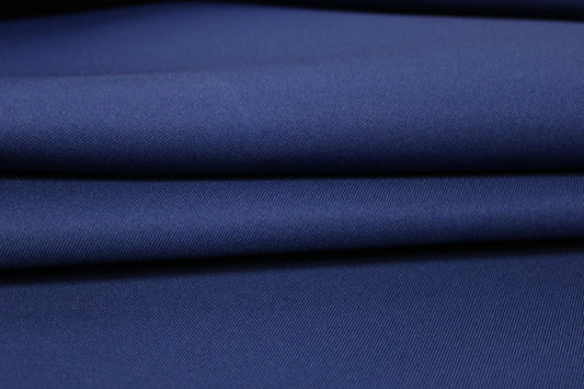 Tissu double toile sergé - bleu marine - photo 2/4 | So Tissus