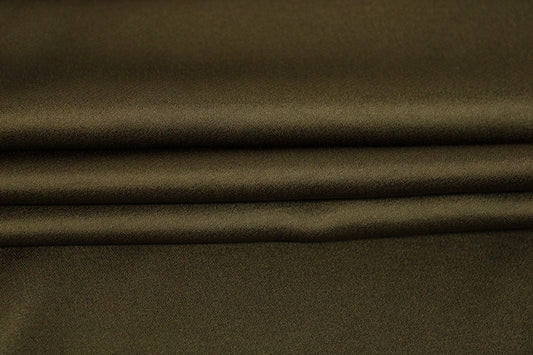 Tissu crêpe envers satin japonais - kaki - photo 2/4 | So Tissus